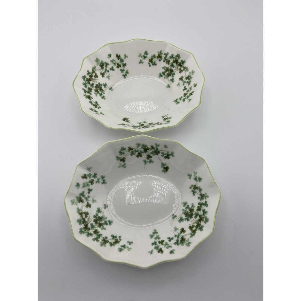 Royal Albert Shamrock Bone China Bowls Set of 2 Ireland Clover Scalloped England